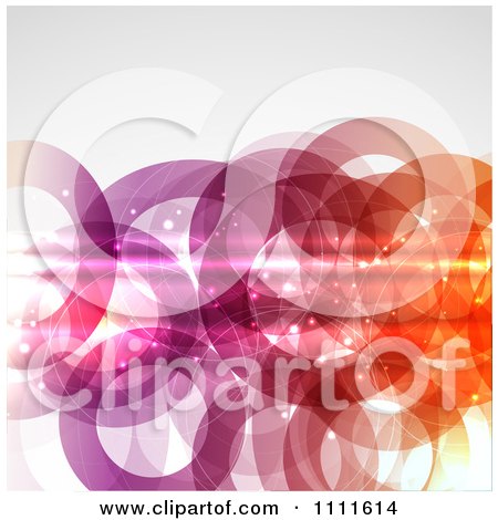 Clipart Background Of Gradient Rings With Flares On Gray - Royalty Free Vector Illustration by KJ Pargeter