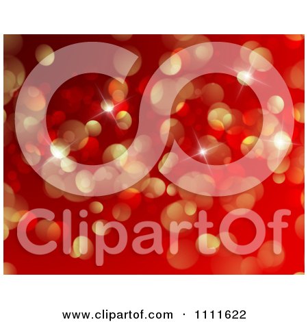 Clipart Red And Gold Sparkling Bokeh Christmas Lights Background - Royalty Free CGI Illustration by KJ Pargeter