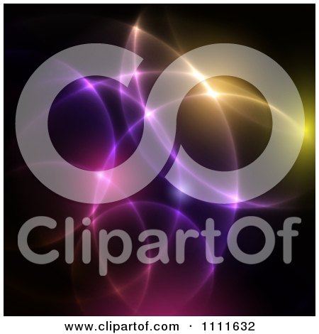 Clipart Colorful Light Orbs On Black - Royalty Free Vector Illustration by KJ Pargeter