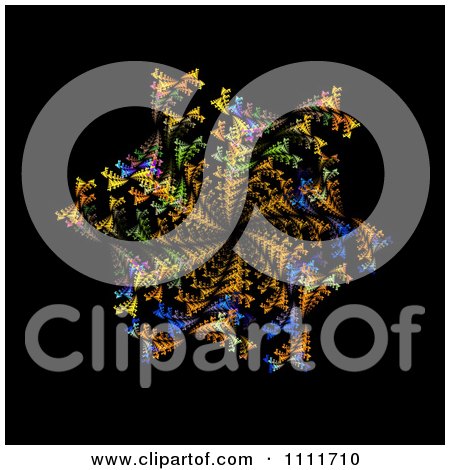 Clipart Fractal Tunnel Burst On A Black Background - Royalty Free CGI Illustration by oboy