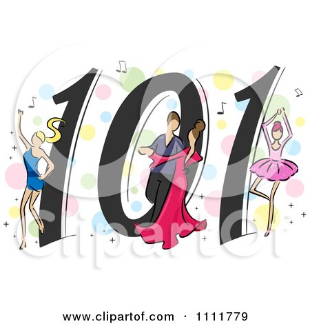 Clipart Dancing 101 Icon - Royalty Free Vector Illustration by BNP Design Studio