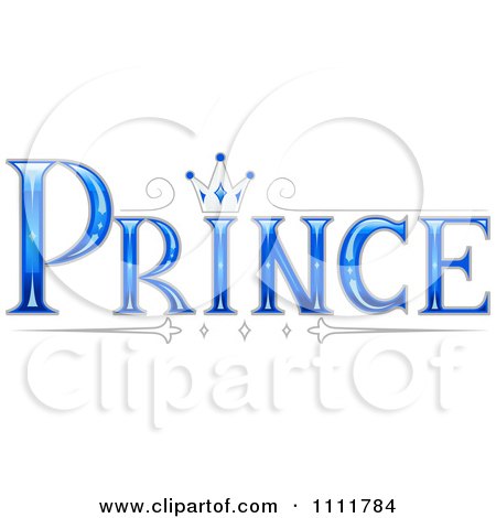 Clipart The Stylized Word PRINCE With A Crown - Royalty Free Vector Illustration by BNP Design Studio
