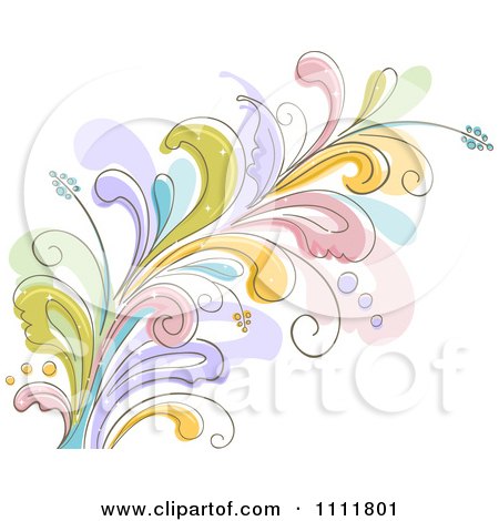 Clipart Beautiful Flowering Flourish 2 - Royalty Free Vector Illustration by BNP Design Studio