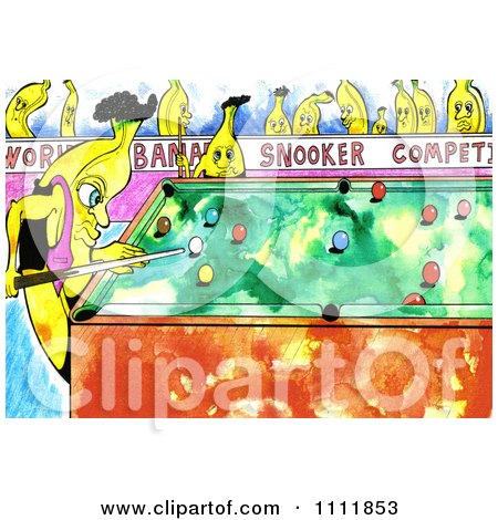 Clipart Snooker Banana - Royalty Free Illustration by Prawny