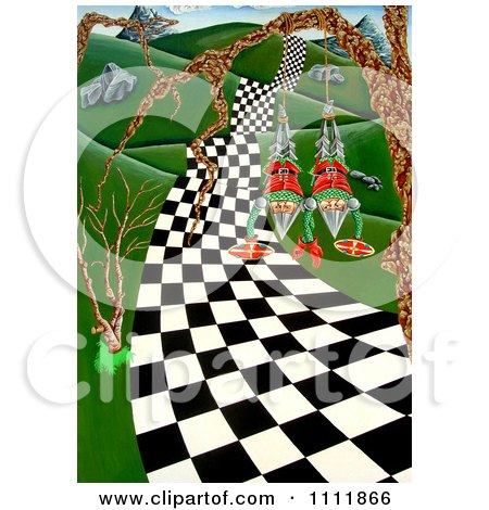 Clipart Soldiers Going Down A Checkered Path - Royalty Free Illustration by Prawny