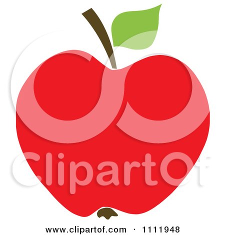 Clipart Red Apple 1 - Royalty Free Vector Illustration by Hit Toon