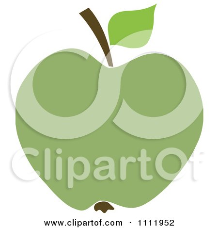 Clipart Green Apple 1 - Royalty Free Vector Illustration by Hit Toon
