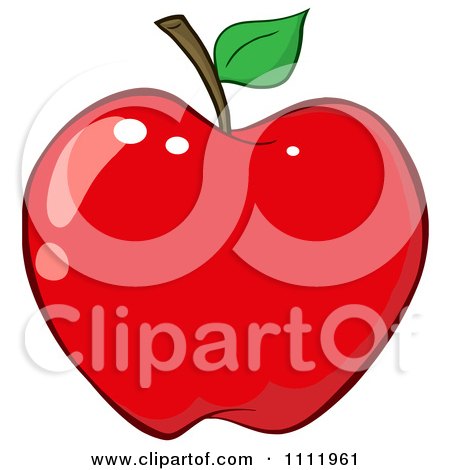 Clipart Red Apple 3 - Royalty Free Vector Illustration by Hit Toon