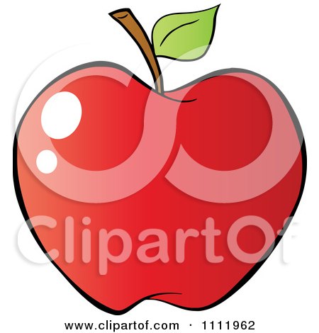 Clipart Red Apple 4 - Royalty Free Vector Illustration by Hit Toon