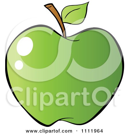 Clipart Green Apple 4 - Royalty Free Vector Illustration by Hit Toon