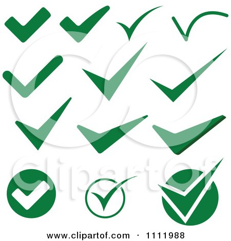 Clipart Green Check Mark Icons 1 - Royalty Free Vector Illustration by dero