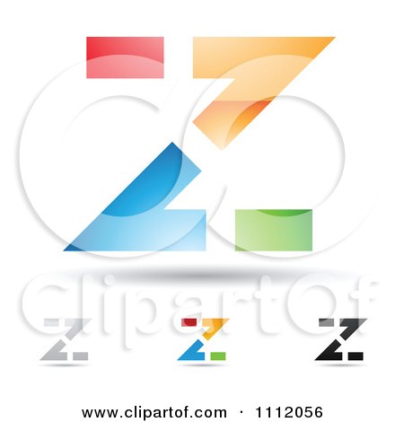 Clipart Abstract Letter Z Icons With Shadows 5 - Royalty Free Vector Illustration by cidepix