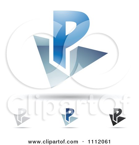 Clipart Abstract Letter P Icons With Shadows 6 - Royalty Free Vector Illustration by cidepix