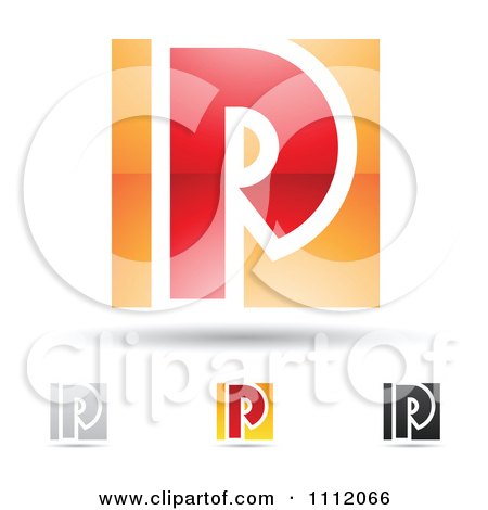 Clipart Abstract Letter P Icons With Shadows 2 - Royalty Free Vector Illustration by cidepix