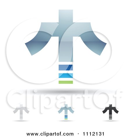 Clipart Abstract Letter T Icons With Shadows 3 - Royalty Free Vector Illustration by cidepix