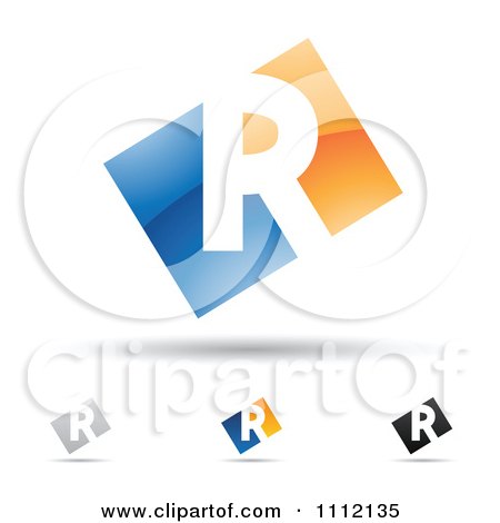 Clipart Abstract Letter R Icons With Shadows 2 - Royalty Free Vector Illustration by cidepix