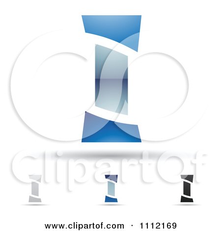 Clipart Abstract Letter I Icons With Shadows 8 - Royalty Free Vector Illustration by cidepix
