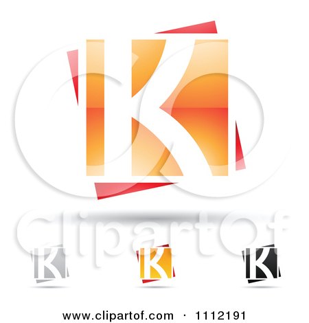 Clipart Abstract Letter K Icons With Shadows 5 - Royalty Free Vector Illustration by cidepix