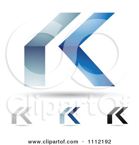 Clipart Abstract Letter K Icons With Shadows 6 - Royalty Free Vector Illustration by cidepix