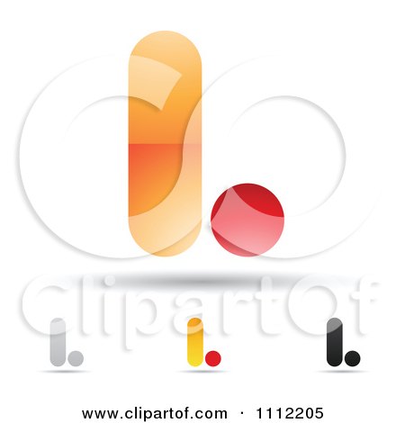 Clipart Abstract Letter L Icons With Shadows 8 - Royalty Free Vector Illustration by cidepix