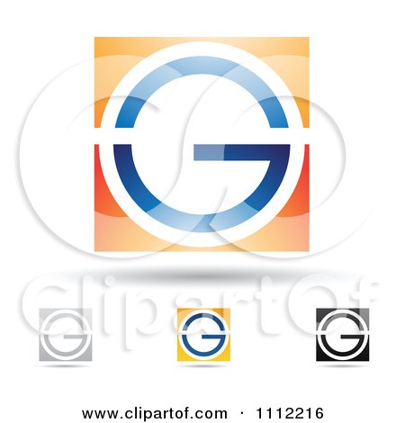 Clipart Abstract Letter G Icons With Shadows 7 - Royalty Free Vector Illustration by cidepix