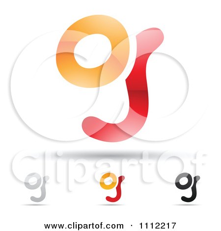 Clipart Abstract Letter G Icons With Shadows 6 - Royalty Free Vector Illustration by cidepix