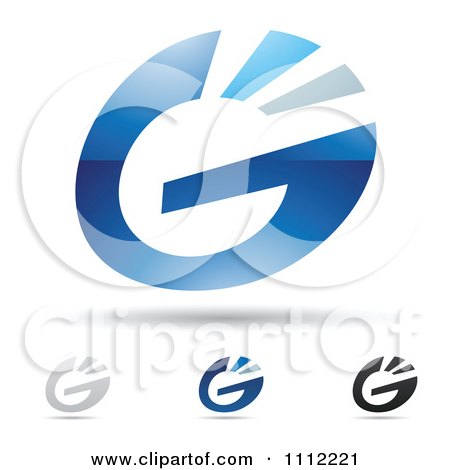 Clipart Abstract Letter G Icons With Shadows 1 - Royalty Free Vector Illustration by cidepix