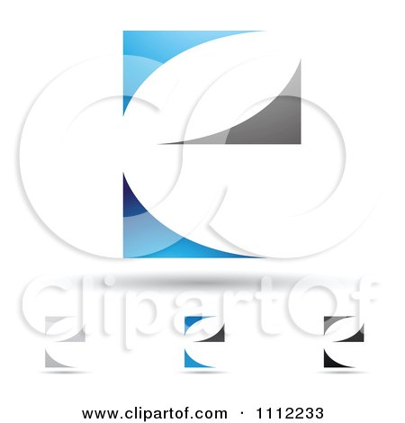 Clipart Abstract Letter E Icons With Shadows 9 - Royalty Free Vector Illustration by cidepix