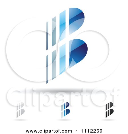 Clipart Abstract Letter B Icons With Shadows 5 - Royalty Free Vector Illustration by cidepix