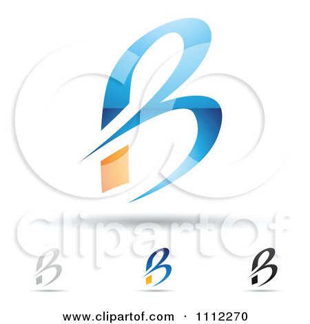 Clipart Abstract Letter B Icons With Shadows 4 - Royalty Free Vector Illustration by cidepix