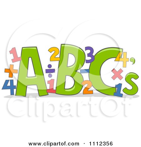 Clipart ABC Letters With Math Equations - Royalty Free Vector Illustration by BNP Design Studio
