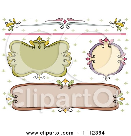Clipart Fancy Frame Border And Design Element - Royalty Free Vector Illustration by BNP Design Studio