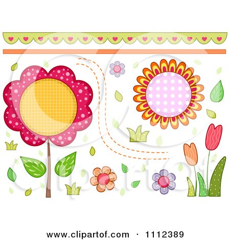 Clipart Floral Border And Design Elements - Royalty Free Vector Illustration by BNP Design Studio