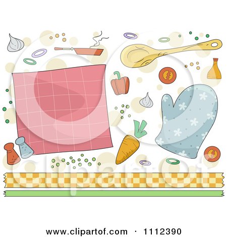 Clipart Cooking And Border Design Elements - Royalty Free Vector Illustration by BNP Design Studio