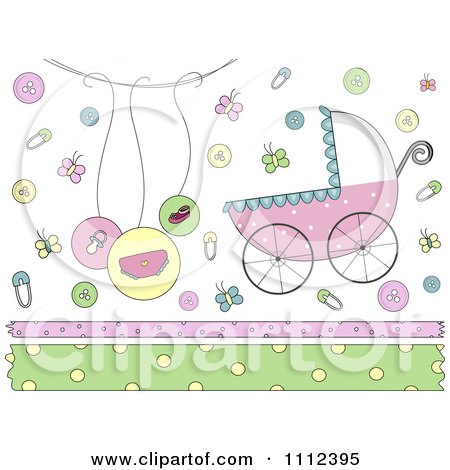 Clipart Baby Border And Design Elements - Royalty Free Vector Illustration by BNP Design Studio