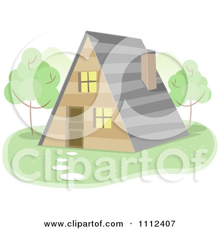 Clipart A Frame House - Royalty Free Vector Illustration by BNP Design Studio