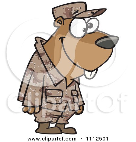 Clipart Military Gopher - Royalty Free Vector Illustration by toonaday