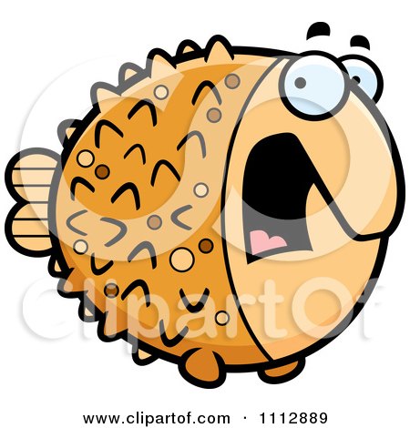 Clipart Scared Blowfish - Royalty Free Vector Illustration by Cory Thoman