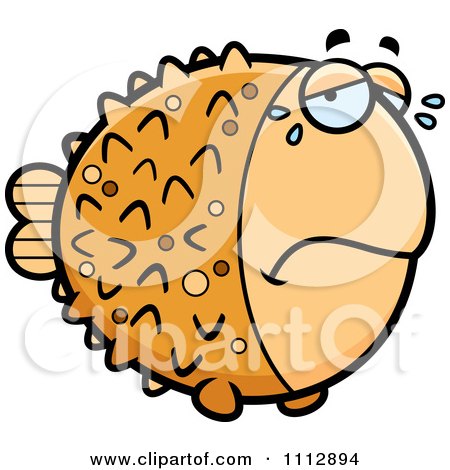 Clipart Crying Blowfish - Royalty Free Vector Illustration by Cory Thoman
