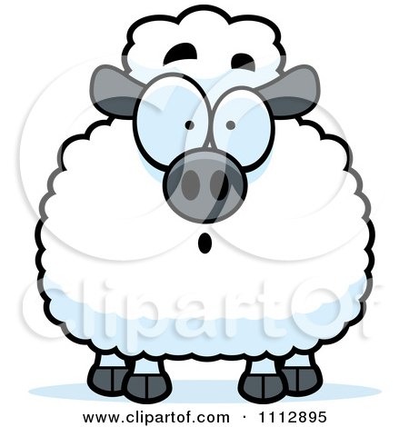 Clipart Surprised Sheep - Royalty Free Vector Illustration by Cory Thoman