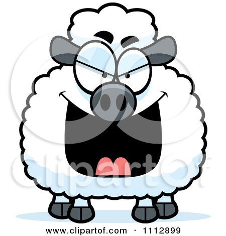 Clipart Sly Sheep - Royalty Free Vector Illustration by Cory Thoman