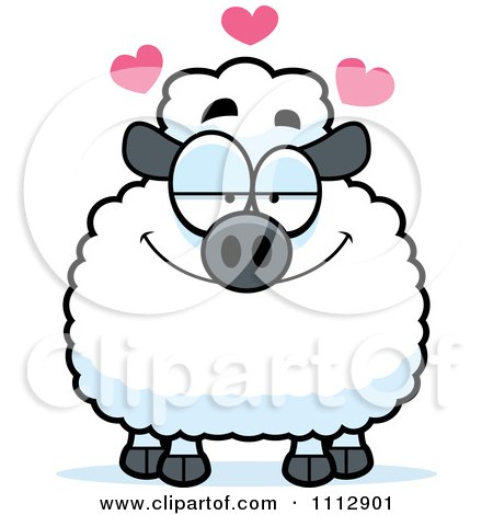 Clipart Sheep In Love - Royalty Free Vector Illustration by Cory Thoman