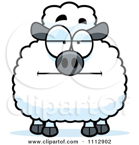 Clipart Bored Sheep - Royalty Free Vector Illustration by Cory Thoman