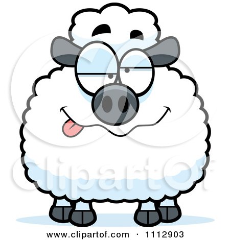 Clipart Drunk Sheep - Royalty Free Vector Illustration by Cory Thoman