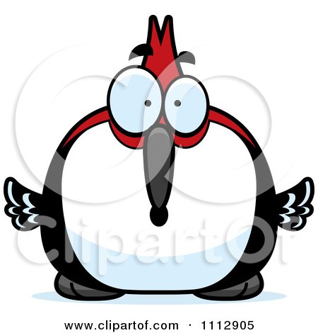 Clipart Surprised Woodpecker Bird - Royalty Free Vector Illustration by Cory Thoman
