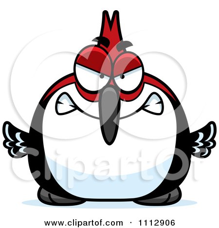 Clipart Angry Woodpecker Bird - Royalty Free Vector Illustration by Cory Thoman