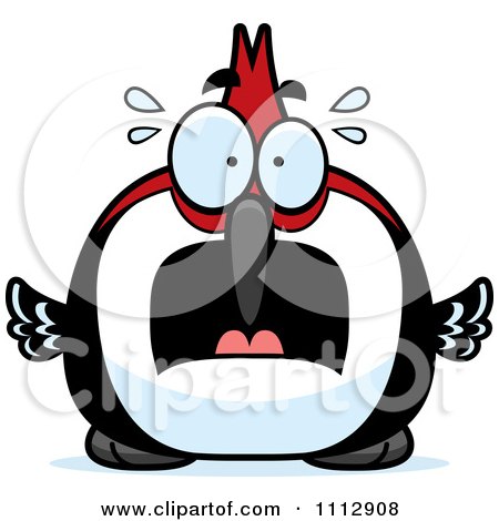 Clipart Frightened Woodpecker Bird - Royalty Free Vector Illustration by Cory Thoman
