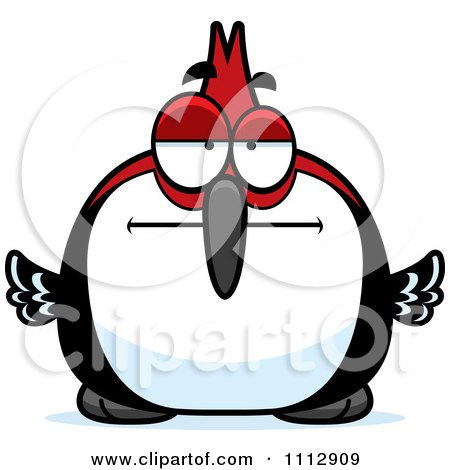 Clipart Bored Woodpecker Bird - Royalty Free Vector Illustration by Cory Thoman