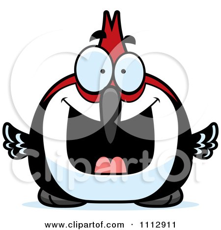 Clipart Excited Woodpecker Bird - Royalty Free Vector Illustration by Cory Thoman