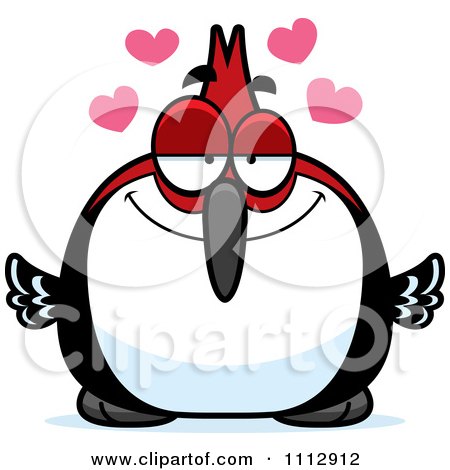 Clipart Woodpecker Bird In Love - Royalty Free Vector Illustration by Cory Thoman
